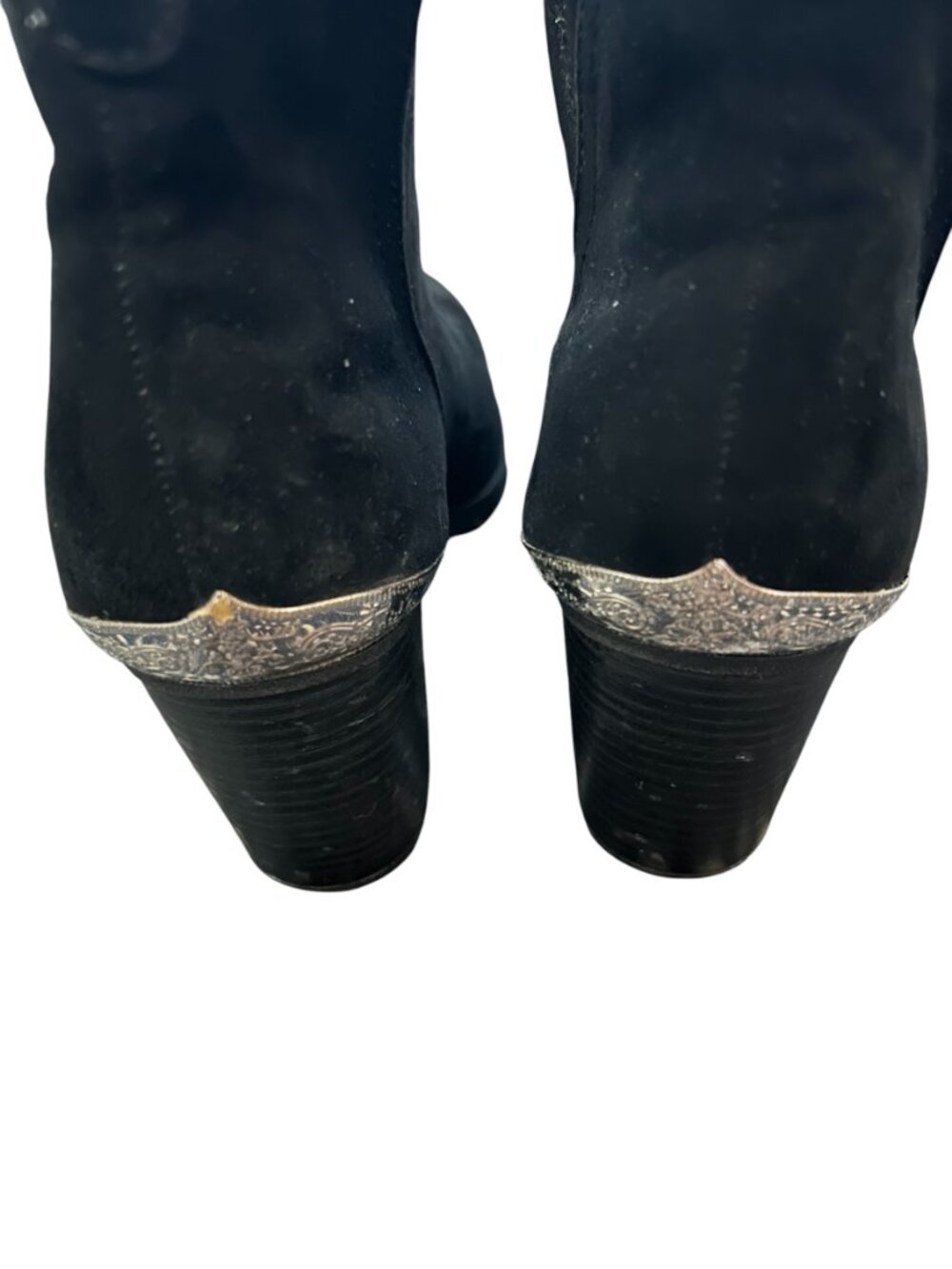 Mossimo Supply Co. Black Ankle Booties with Silver Toe Accent - Picture 4 of 11